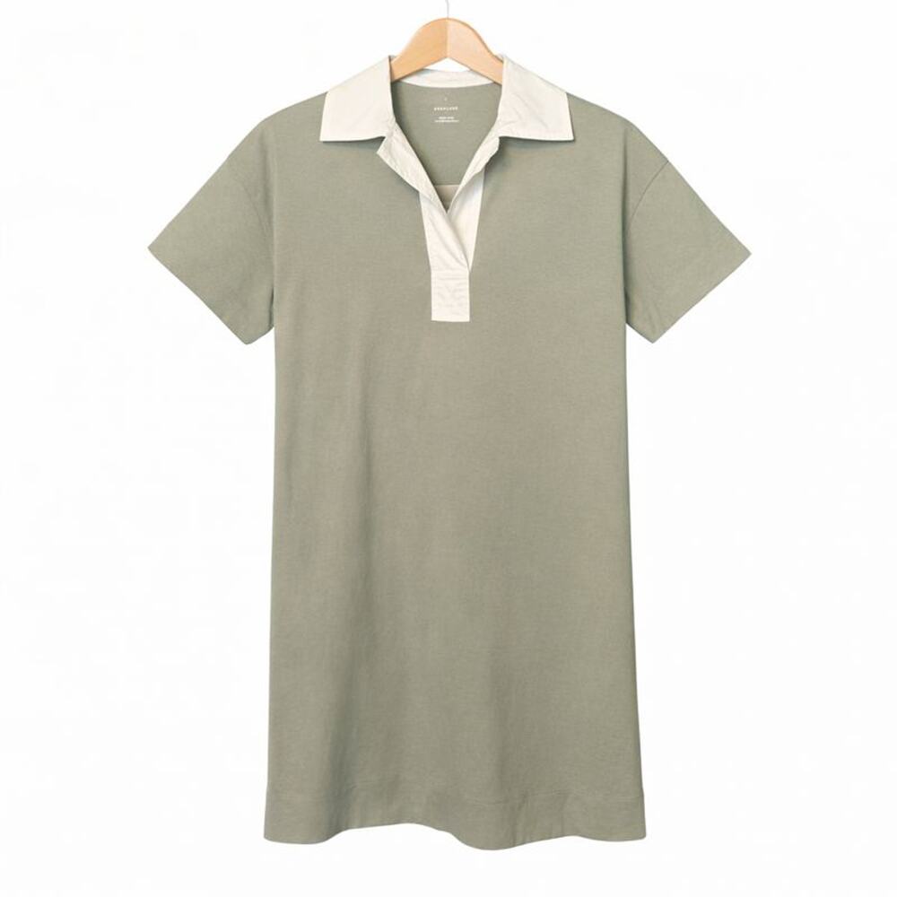 Everlane Polo Dress Womens Size XS Gray Above Knee 100% Organic Cotton NWT